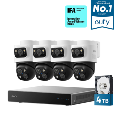 eufy 4K NVR Security Camera System S4 Max, 4 TB HDD