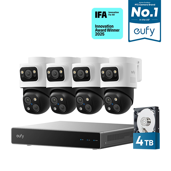 eufy 4K NVR Security Camera System S4 Max, 4 TB HDD
