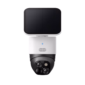 eufy security camera with solar panel for outdoor monitoring