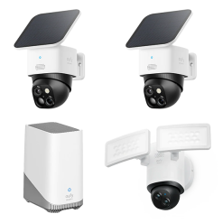 eufy SoloCam S340 (2-Pack) + Floodlight Camera E340 + eufy HomeBase? S380