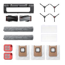 eufy Replacement Kit for C28, Side Brush - 2, Dirty Water Tank Filter - 2, Roller Brush and Brush Guard - 1, Dust Bag - 3, Roller Mop - 2