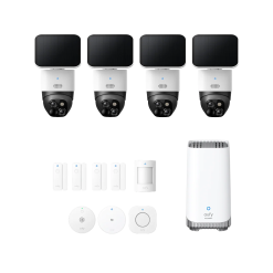 eufy SoloCam S340 (4 - Cam Kit) with Alarm System + HomeBase? S380