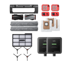 eufy Accessories Package + Cleaning Solution*2, Side Brush, Filter, Rolling Brush for Robovac, Dustbag, Roller Mop, Dirty Water Reservoir Filter