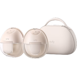 eufy breast pump with portable carry case for convenience