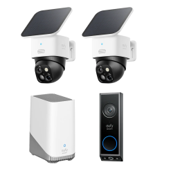Alternative view of eufy SoloCam S340 (2-Pack) + Video Doorbell E340 + eufy HomeBase? S380