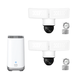 eufy Floodlight Camera E340 with AC Cable (2 - Cam Kit) + eufy Homebase? 3