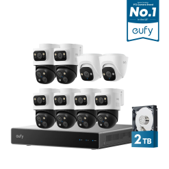 eufy 6 - Cam Kit PoE NVR Security System S4 Max + 2 Turret Cameras