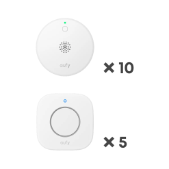 eufy Smoke Alarm E10 - 10 Pack)+ eufy Indoor Siren E20 - 5 Pack)