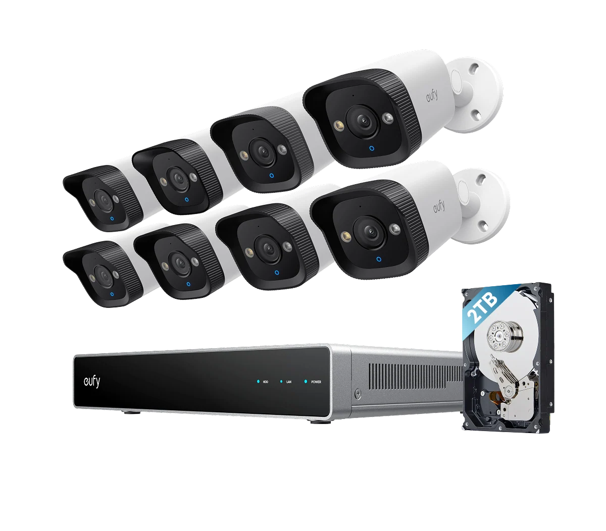 eufy PoE NVR Security System E40 - 8 - 4K Bullet Cameras