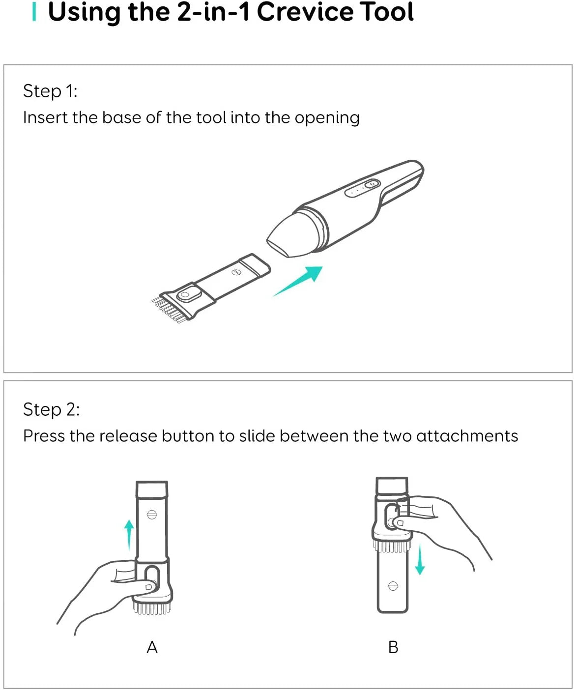 eufy HomeVac Replacement 2-in - 1 Crevice Tool - Image 3